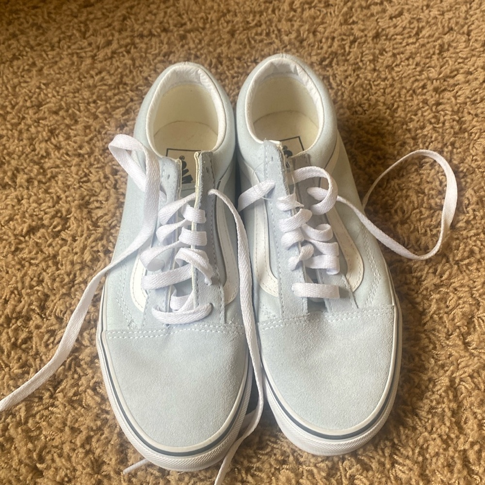 Womens 7.5 vans blue lace up vans